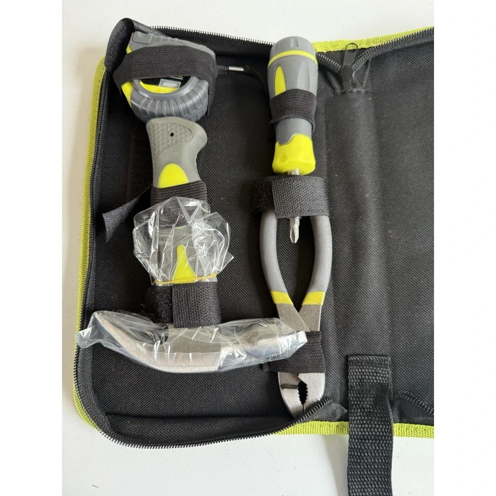 Living Solutions Tool Kit - Hammer, Pliers, Tape Measure, Screwdriver. New‎
